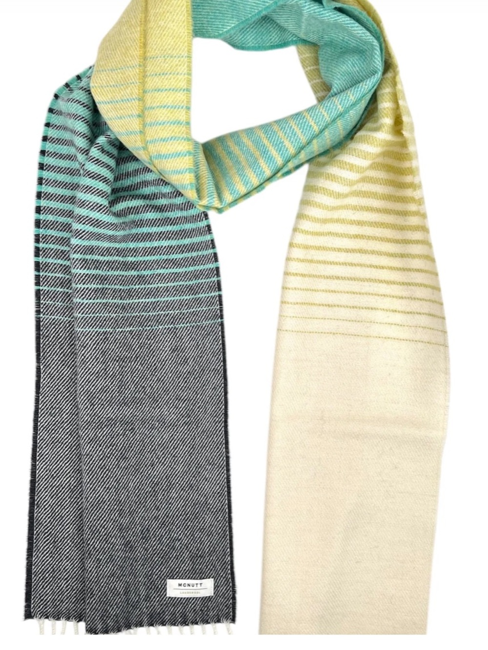 McNutt of Donegal Jasmine Ombré Merino Lambswool Scarf woven in Ireland NWT - Picture 5 of 15